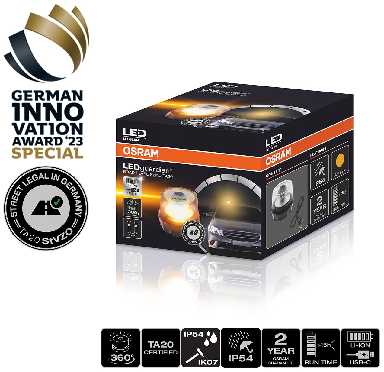 Amazon.com: OSRAM LEDguardian Road Flare Signal TA20, LEDSL104